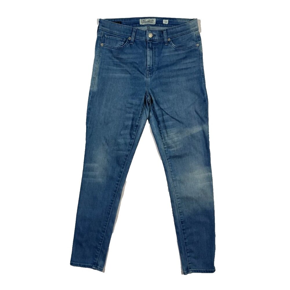 Lucky Brand 10/30 Skinny Jeans Womens Mid Rise Stretch AVA Ankle Blue Light Wash